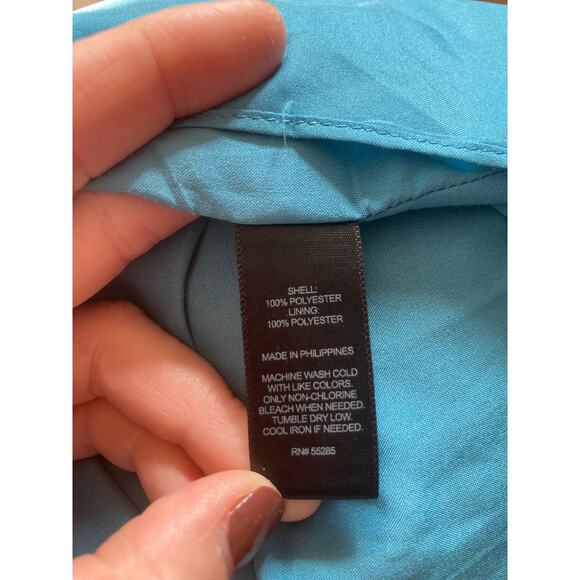 Express Teal & Fuschia Chiffon Maxi Dress, Size XS - Picture 6 of 6